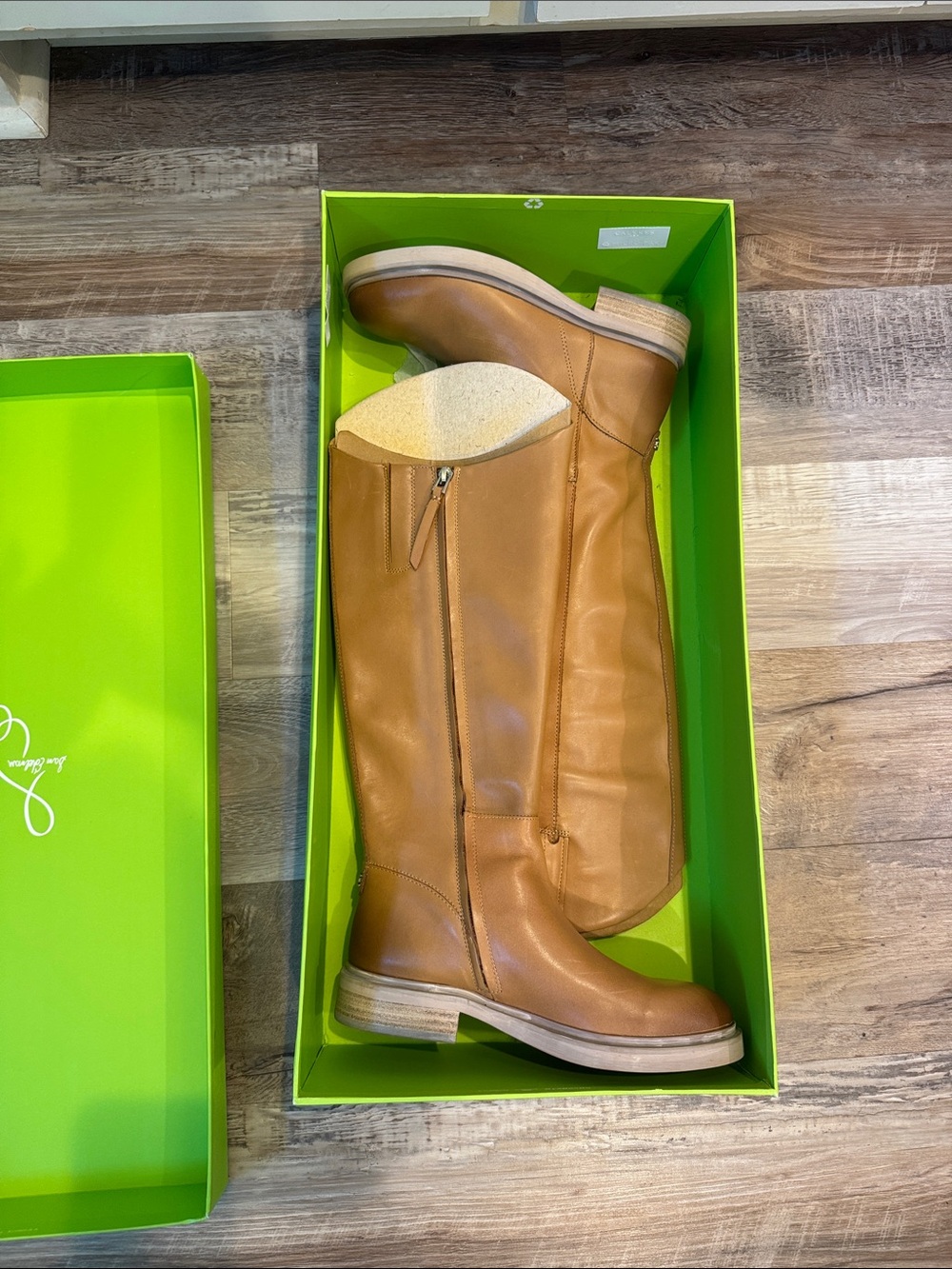 Sam Edelman Tan Leather Knee-High Heeled Boots